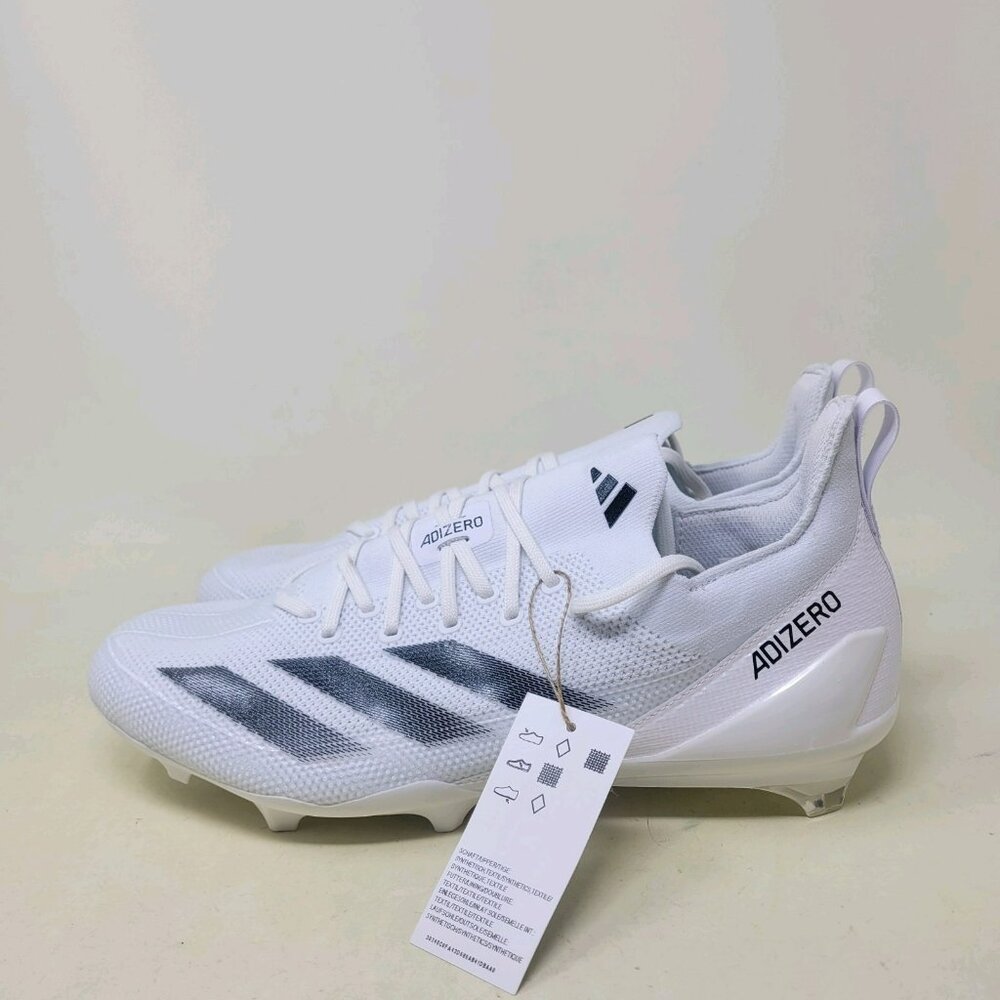 Adidas Adizero Electric + Football Cleats White Black IH7451 Men's Size 11.5 - Picture 4 of 10